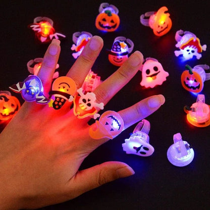 🔥 LAST DAY PROMOTION - 50%OFF 🔥  LED Light Halloween Glowing Ring😍 - Set with 50pcs