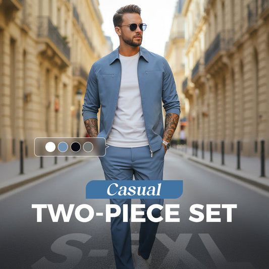 ✈️Free Shipping 🔥LAST DAY SALE 50% OFF🔥 Men’s Casual Solid Color 2-Piece Set – Jacket & Pants