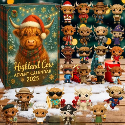 🎁Early Christmas Hot Sale 50% OFF🎅🎄🐮Highland Cow Advent Calendar 2025