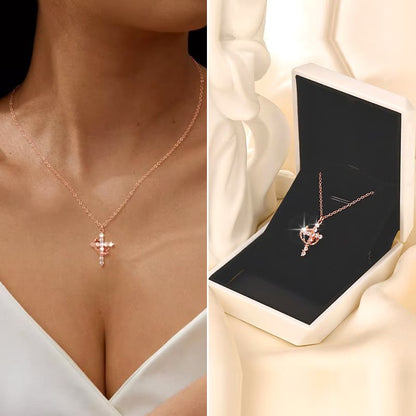👑LAST DAY SALE 50% OFF🔥✝️Simple Crown & Cross Pendant Choker Necklace