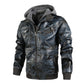 🔥 LAST DAY PROMOTION - 50%OFF 🧥 Men's Zipper PU Leather Hooded Jacket