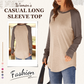Women's Casual Long Sleeve Round Neck Top