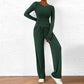Asymmetrical Long-Sleeve T-Shirt & Wide-Leg Pants Set