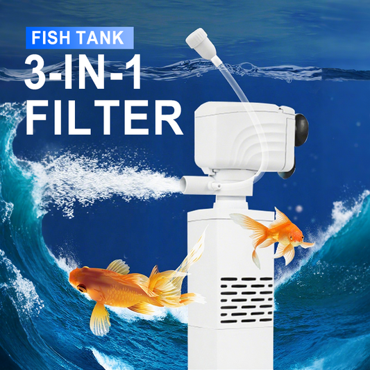 🐠 50% OFF NOW! 💦 3-in-1 Fish Tank Filter - Silent Operation & Energy Efficient, for Aquariums Up to 100L 🌿📦