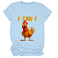 🔥LAST DAY SALE 50% OFF!!🐓F-Caw-F😍Humorous Chicken Pattern T-Shirt🖤