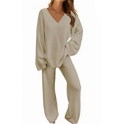 🎉This week's Special Sales - 50% OFF✨Women's V-Neck Long Sleeve Sweater & Pants Set