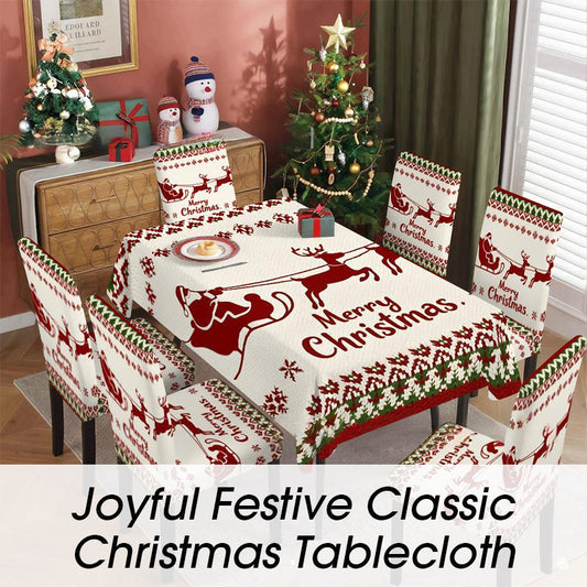 🔥 LAST DAY PROMOTION - 50%OFF 🔥  Start preparing now-Up to 50% OFF 🎄Joyful Festive Classic Christmas Tablecloth
