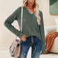🍂Autumn Hot Sale 50% OFF🔥Women's V Neck Long Sleeve Solid Sweater