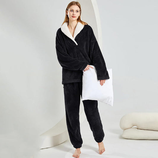 ❄️LAST DAY PROMOTION - 50%OFF 💖 Warm Plush Pajama Set for Winter