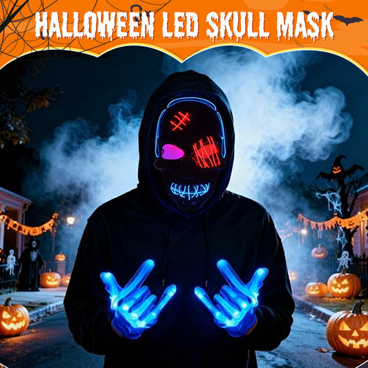💀 LAST DAY SALE 50% OFF 🔥 Halloween LED Skull Mask -👏Most Popular in 2025!