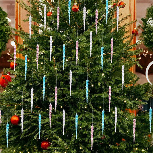 🔥LAST DAY SALE 50% OFF🔥 12PCS Glittering Christmas Tree Icicle Decorations