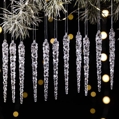 🔥LAST DAY SALE 50% OFF🔥 12PCS Glittering Christmas Tree Icicle Decorations