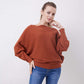 💖LAST DAY PROMOTION - 50%OFF 💖 Women's Boat Neck Dolman Sleeve Ribbed Knitted Sweaters