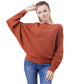 💖LAST DAY PROMOTION - 50%OFF 💖 Women's Boat Neck Dolman Sleeve Ribbed Knitted Sweaters