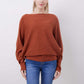 💖LAST DAY PROMOTION - 50%OFF 💖 Women's Boat Neck Dolman Sleeve Ribbed Knitted Sweaters