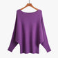 💖LAST DAY PROMOTION - 50%OFF 💖 Women's Boat Neck Dolman Sleeve Ribbed Knitted Sweaters