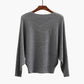 💖LAST DAY PROMOTION - 50%OFF 💖 Women's Boat Neck Dolman Sleeve Ribbed Knitted Sweaters