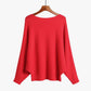 💖LAST DAY PROMOTION - 50%OFF 💖 Women's Boat Neck Dolman Sleeve Ribbed Knitted Sweaters