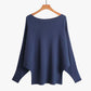 💖LAST DAY PROMOTION - 50%OFF 💖 Women's Boat Neck Dolman Sleeve Ribbed Knitted Sweaters