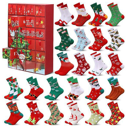 🔥LAST DAY SALE 50% OFF🔥 Christmas Sock Advent Calendar Box Gift