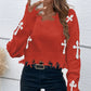 💖LAST DAY PROMOTION - 50%OFF 💖Women's Cross Graphic Ripped Cropped Sweater