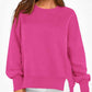 💖LAST DAY PROMOTION - 50%OFF 💖 Versatile Women's Round-Neck Sweatshirt: Loose Fit & Side Slits