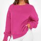 💖LAST DAY PROMOTION - 50%OFF 💖 Versatile Women's Round-Neck Sweatshirt: Loose Fit & Side Slits
