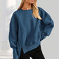 💖LAST DAY PROMOTION - 50%OFF 💖 Versatile Women's Round-Neck Sweatshirt: Loose Fit & Side Slits