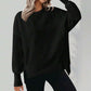 💖LAST DAY PROMOTION - 50%OFF 💖 Versatile Women's Round-Neck Sweatshirt: Loose Fit & Side Slits