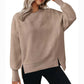 💖LAST DAY PROMOTION - 50%OFF 💖 Versatile Women's Round-Neck Sweatshirt: Loose Fit & Side Slits