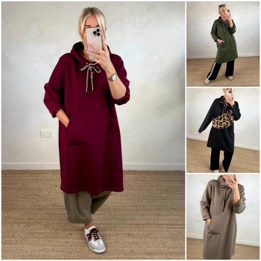 💖LAST DAY PROMOTION - 50%OFF 💖Women's Oversized Long Hoodie Dress with Pockets