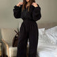 💖LAST DAY PROMOTION - 50%OFF 💖 Cozy Warm Zip Front Jumpsuit