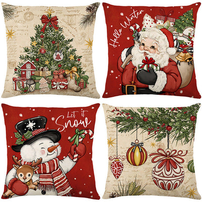 🔥LAST DAY SALE 50% OFF🔥 Cute Christmas Print Pillow Cover