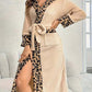 💖LAST DAY PROMOTION - 50%OFF 💖 Women’s Cozy Hooded Leopard Print Bathrobe