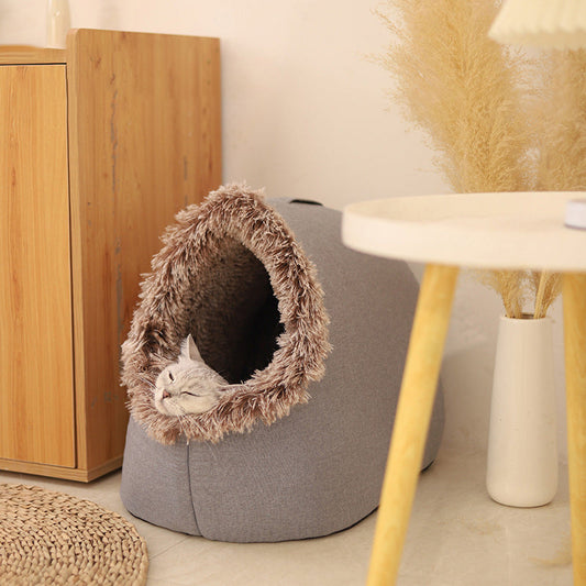 🔥 LAST DAY PROMOTION - 50%OFF🔥 Winter Warm Pet Cave Bed