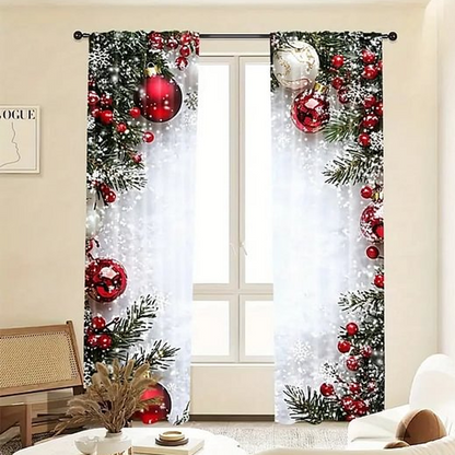 🔥 Free Shipping LAST DAY PROMOTION - 50%OFF 🔥 Christmas Window Curtains 2-Piece Set for Home Decor