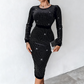 💖LAST DAY PROMOTION - 50%OFF 💖 Women's Sparkling Long Sleeve Bodycon Dress