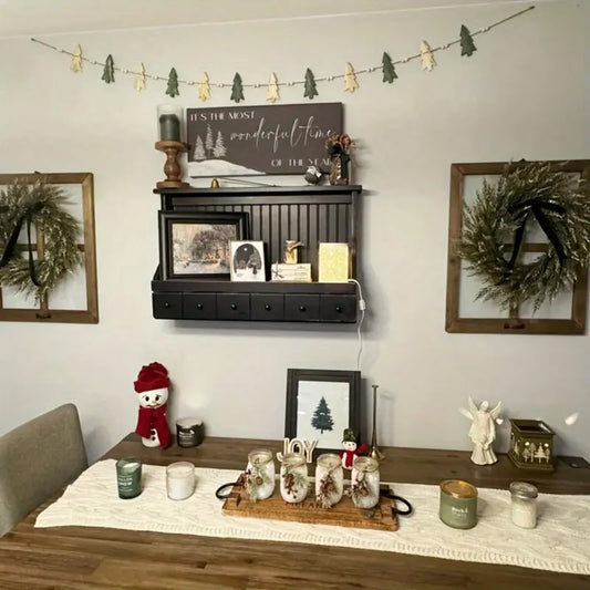 🔥 Free Shipping LAST DAY PROMOTION - 50%OFF 🔥 Christmas Wooden Wreath with Beaded Decoration