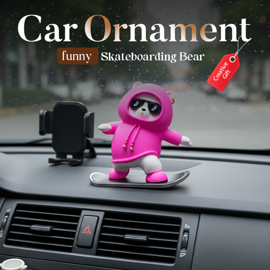 🔥 LAST DAY PROMOTION - 50%OFF 🔥 Funny Skateboarding Bear Car Ornament