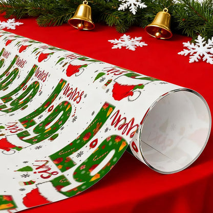 🎅Christmas Special Price ￡9.99!🎅Funny Christmas Number Pattern Wrapping Paper