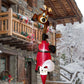 🔥Super limited sale Santa hanging off the roof inflatable Hanging🔥 Christmas Inflatable Decoration